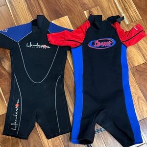 Stearns Kids Red & Blue Shorty Wetsuit Swim One Piece